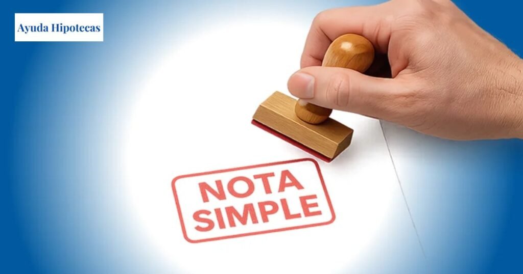 la nota simple del registro de la propiedad